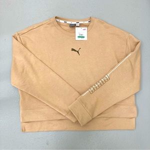 NWT Beige PUMA cropped sweater